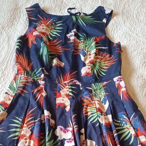 Talbots dress with tropical flowers - woman size 8